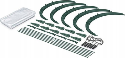 Serë tunel GREENHOUSE, folje PVC, 240x57x30cm, e bardhë