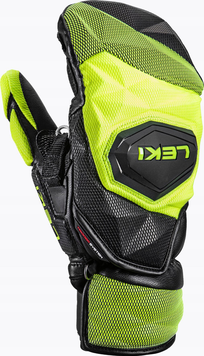 Doreza ski Leki WCR Venom SL 3D, për slalom, masa 10, verdhë neon me të zezë
