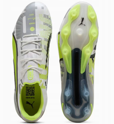 Këpucë futbolli Puma King Ultimate Forever FG AG, për burra, gri me jeshile