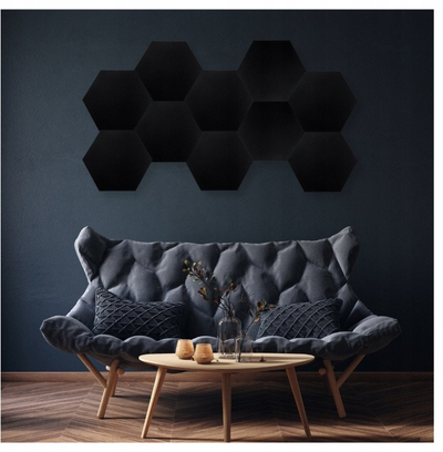 Panel akustik Bitmat DNA AM3 BK, set 10 copë, 3 cm, i zi