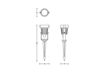 Set 3 spote LED për kopsht Philips CAPER GARDEN LINK, 3x1.5W, dritë e ngrohtë 2700K, IP44, i zi