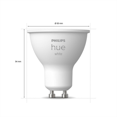 Llamba inteligjente Philips Hue White GU10, set 2 copë, Bluetooth, e bardhë