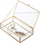 Kuti bizhuterish Altom Design Glass, xham transparent, kornizë metalike ari, e artë