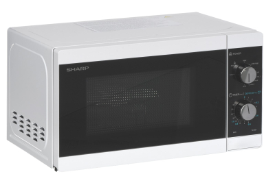 Furrë me mikrovalë Sharp YC-MG01EW, 20L, grill, mekanike, e bardhë