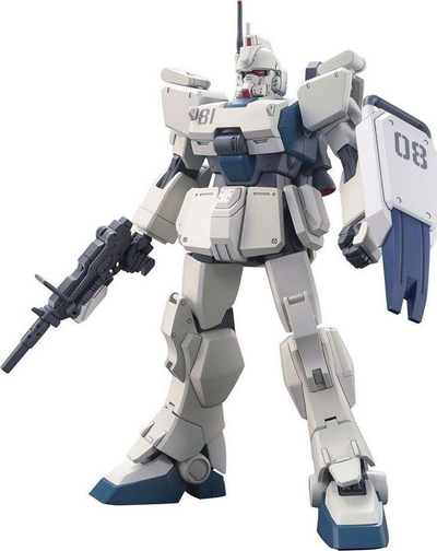 Figurë model Bandai Gundam RX-79 Ez-8, HG 1:144, plastik, bardhë blu