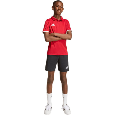 Поло блуза за деца Adidas Entrada 26, полиестер, спортска, црвена
