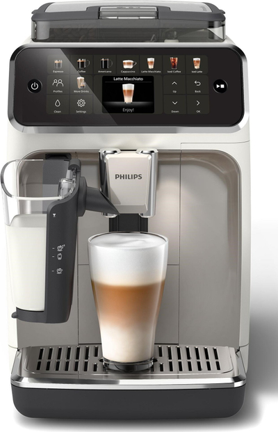 Апарат за кафе Philips Series 5500 LatteGo EP5543/90, автоматски, со керамичка мелница, црн