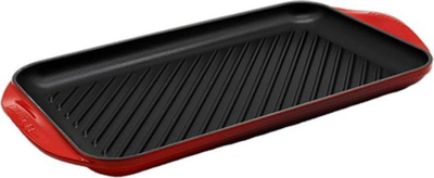 Tavë grill katrore Le Creuset 20132400600460, Extra Large Double Burner, emalim gize, e kuqe