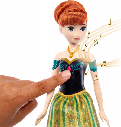 Kukull kënduese Disney Frozen Anna, me muzikë, shumëngjyrëshe