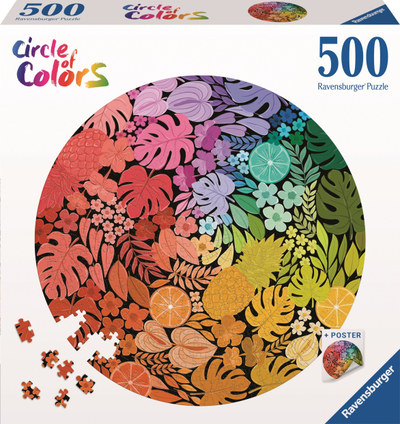 Пазл Ravensburger Circle of Colors Tropical, 500 парчиња, повеќебоен