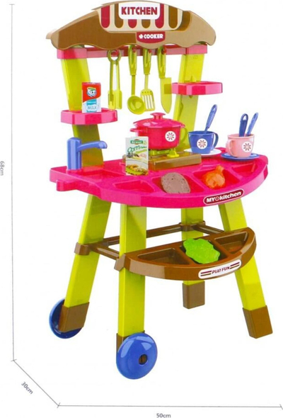 Kuzhinë lodër MEGA CREATIVE Little Chef 478617, me bateri, 38 gjëra, shumëngjyrëshe