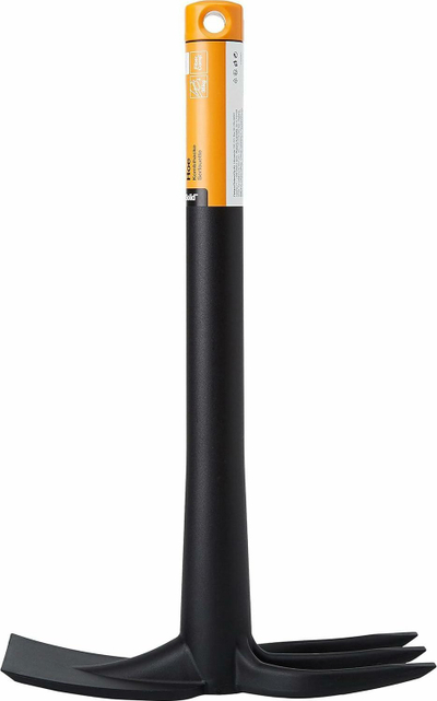 Sapë dore kopshti Fiskars Solid Planter, kokë e dyfishtë, FiberComp, portokalli