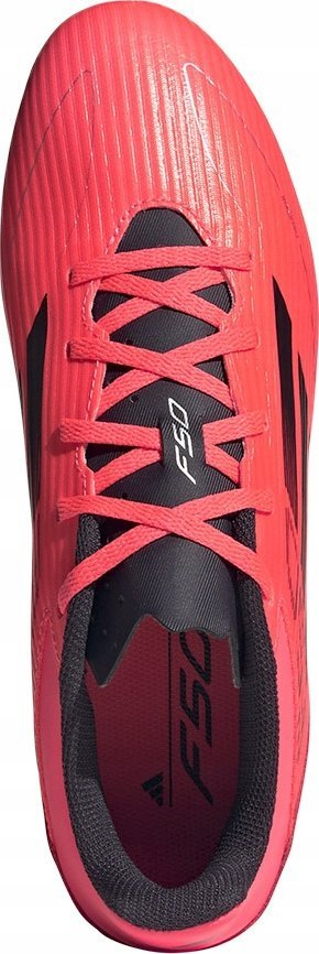 Këpucë futbolli Adidas F50 Club FxG IE0613, për bar, me lidhëse, portokalli me të kuqe