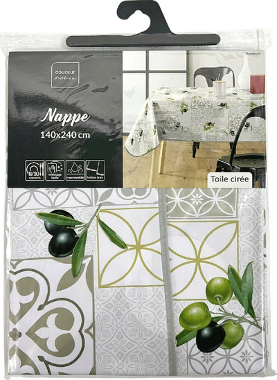 Mbulesë tavoline ANDALUSIA, 140 x 240 cm, PVC, jeshile