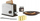 Set tostierë lodër KidKraft Toaster Set, 8 pjesë, ngjyrë espresso