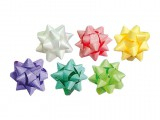 Rozetë dhurate Bow Ribbon Glitter Soft, 3 cm, me shkëlqim, shumëngjyrëshe