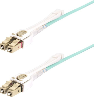 Kabllo fibër optike LC UPC OM4, 10m, multimode 50/125, jeshile