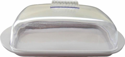 Enë gjalpi Practic, plastikë BPA Free, kapak transparent, e bardhë