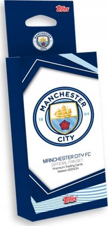 Karta koleksionuese Topps Manchester City Fan Set Premium 2023/24, 20 lojtarë, paketim kartoni, blu