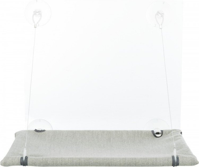 Shtrat dritarjeje për mace Trixie TX-43209, me velur, 50x30 cm, gri