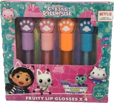 Set lip gloss NoName Gabbys Dollhouse, 4x2.8ml, shumëngjyrësh