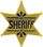 Distinktiv sherifi Sheriff Star, metal, 5.5cm, ngjyrë ari