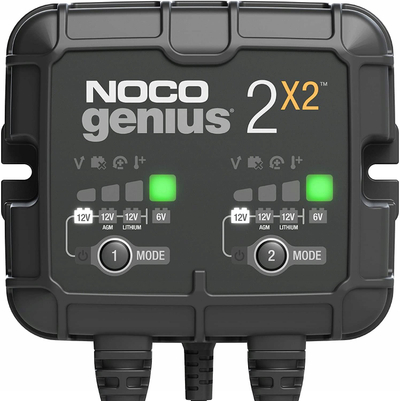 Karikues baterie NOCO Genius 2X2, 4A, 6V 12V, i zi