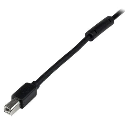 Активен кабел USB 2.0 A во B StarTech, 20 m, црн