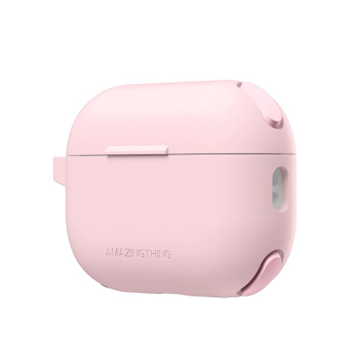 Футрола за слушалки AmazingThing Omni Case за AirPods Pro 2, силиконска, компатибилна со безжично полнење, розова
