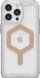 Mbrojtëse telefoni UAG Plyo Ice Gold për iPhone 15 Pro Max 6.7", MagSafe, transparente