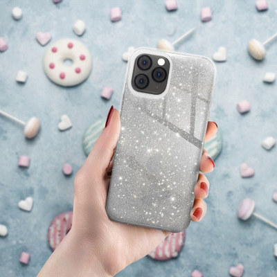 Futera Shining për iPhone 16, mbrojtëse, ngjyrë argjendi
