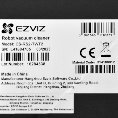 Robot pastrues Ezviz RS2, stacion dokimi automatik, navigim inteligjent, i zi