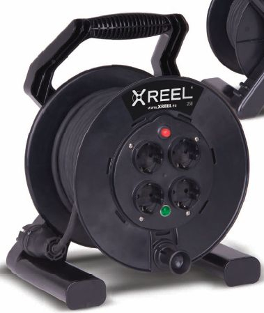 Zgjatues me bobinë PCE Xreel, 25m, 4 priza, IP20