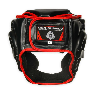 Helmetë boksi Bushido Training Sparring S, e rregullueshme, mbrojtje e plotë, e zezë