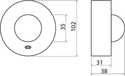 Senzor lëvizjeje GTV CM-3, 1200W, 220-240V, 360°