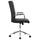 Karrige zyre Josef velur e zezë inox bazë 58×61×105–113 cm (HM1181.04), zezë