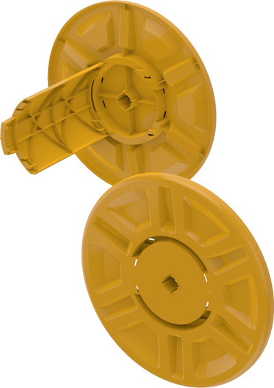 Mbajtëse zorre kopshti Forte Tools Hose Reel, 1/2", 45 m, e verdhë