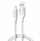 Kabllo USB XO NB265, USB në Lightning, 1m, 2.4A, e bardhë