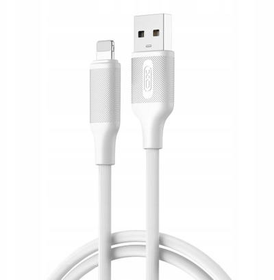 Kabllo USB XO NB265, USB në Lightning, 1m, 2.4A, e bardhë