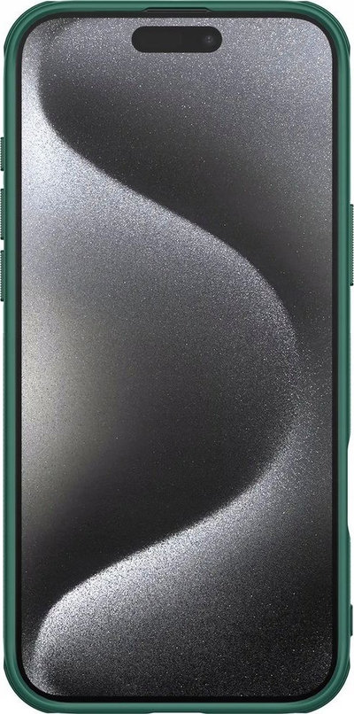 Kapak Nillkin Super Frosted Pro për iPhone 16 Pro Max, mbrojtës, jeshile e errët