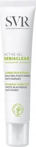 Gel fytyre SVR Sebiaclear Active, kundër akneve, 40 ml, i bardhë