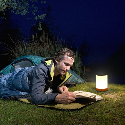 Llambë tavoline Techly, LED RGB, me prekje, e bardhë