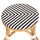 Tabure bar CHINO HM6286.03, alumin pamje bambuje, 43x43x65 cm, bardh e zi