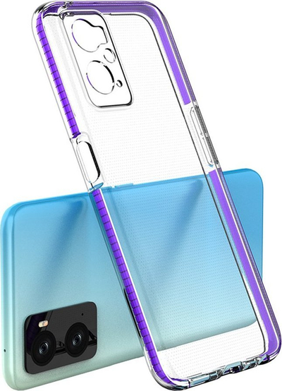 Kllëf telefoni Spring për Realme 9i, OPPO A36, A76, A96, TPU i butë, kornizë me ngjyrë, transparent