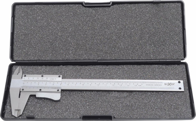 Kallëp matës Boxer Vernier, 150 mm, çelik inoks, ngjyrë argjendi