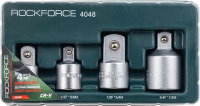 Set adapterash çelësash Rockforce, çelik CR-V, bllokim me topth, 4 copë