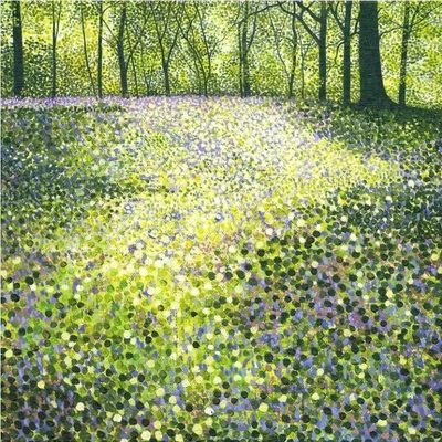 Kartolinë Susan Entwistle Glade of Bellflowers, me vizatim artistik, me zarf, plot me ngjyra
