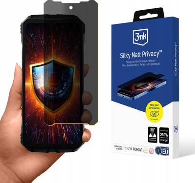 Folie mbrojtëse 3MK Silky Matt Privacy për Doogee V40 Pro, matte, gri