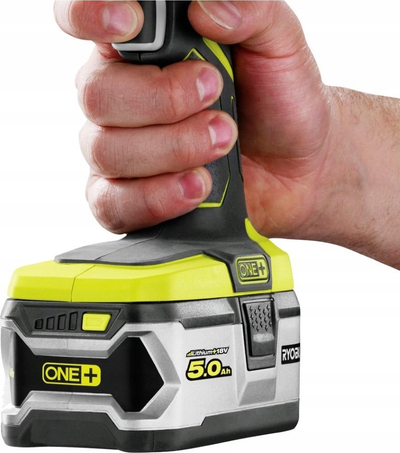 Bateri veglash Ryobi ONE+ Lithium+ 18V, 5.0Ah, gri me të zezë