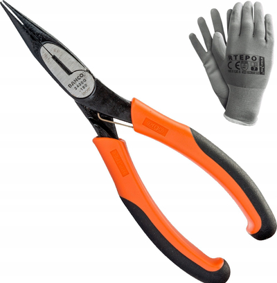 Pinca hundëgjata Bahco 2430G, 140mm, me dorezë ergonomike, portokalli me të zezë